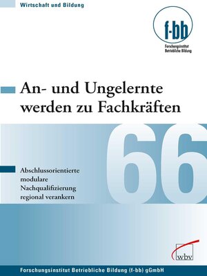 cover image of An- und Ungelernte werden zu Fachkräften